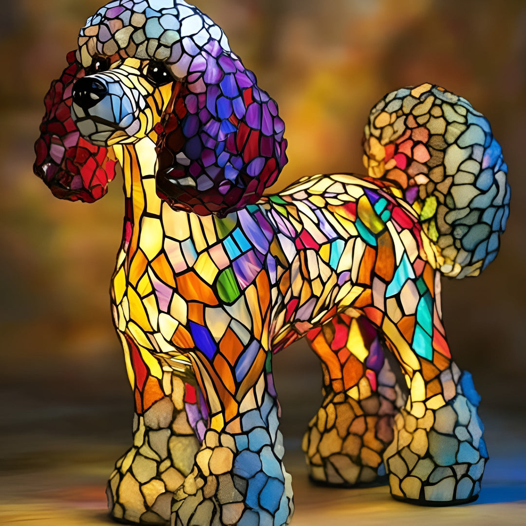 Pépette – Enchanting Colored Glass Lamp for Dogs