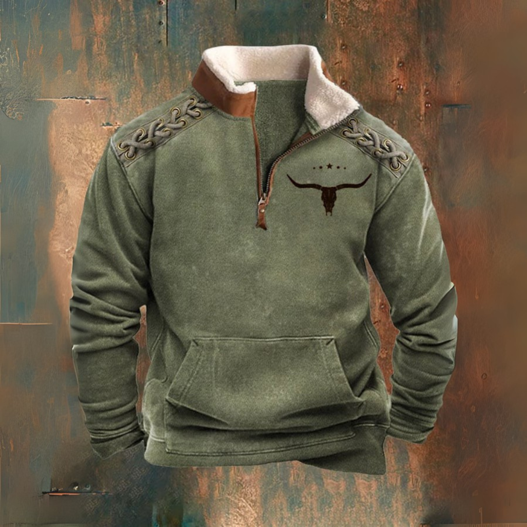 RODEO — Half-Zip Fleece Jacket for Fall-Winter