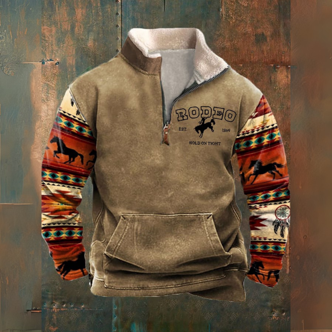 RODEO — Half-Zip Fleece Jacket for Fall-Winter