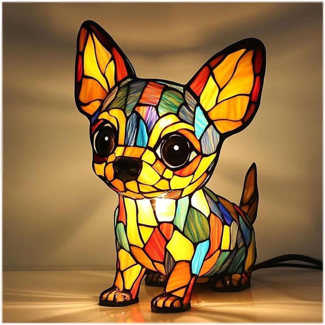 Patoune – Enchanting Colorful Glass Lamp for Dogs