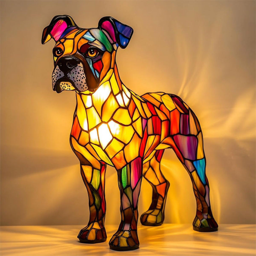 Gaston – Colorful Glass Magic Dog Lamp