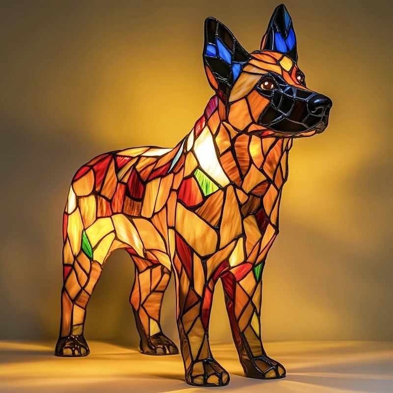 Zouzou – Enchanting Colored Glass Dog Lamp