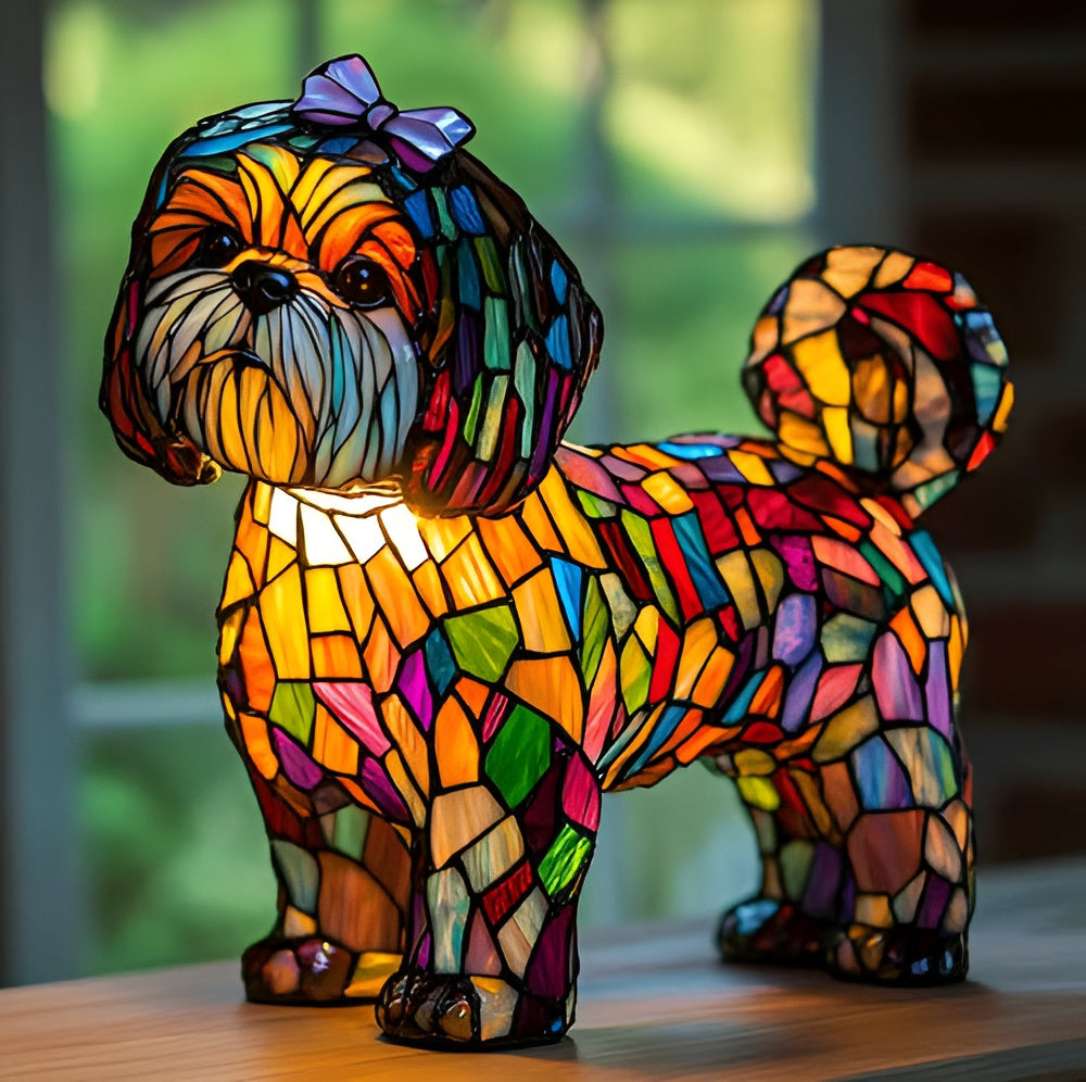 Mimine – Enchanting Colorful Glass Lamp for Your Dog
