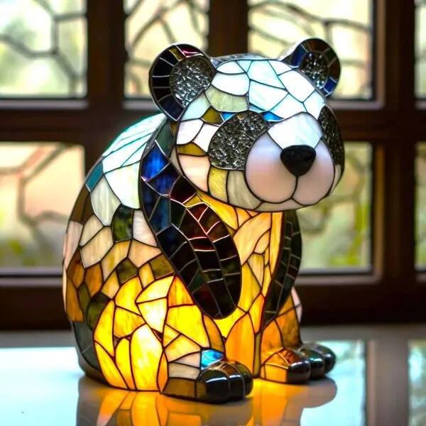 Loustic – Enchanting Colored Glass Panda Lamp