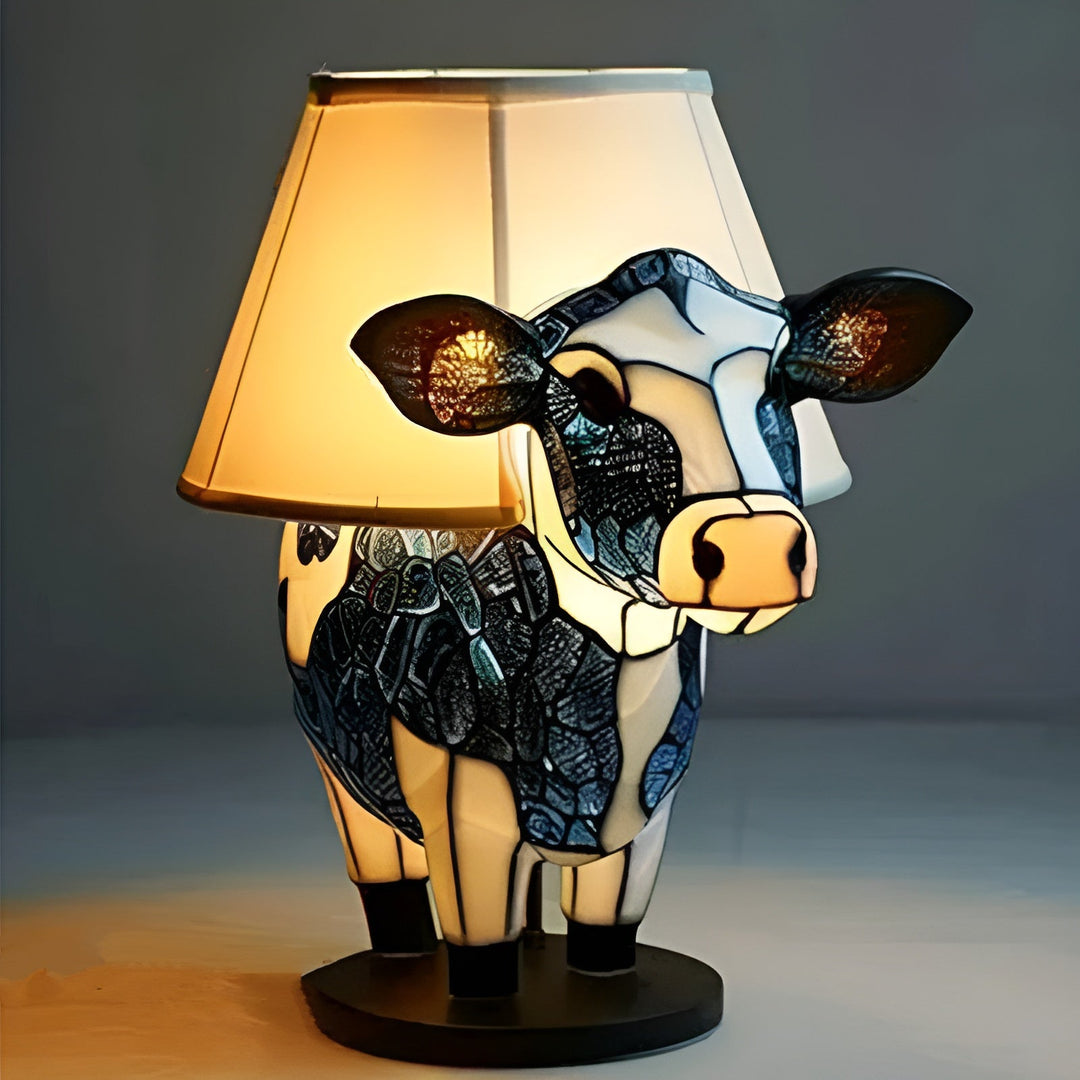 Bell – Enchanting Colored Glass Cow Lamp
