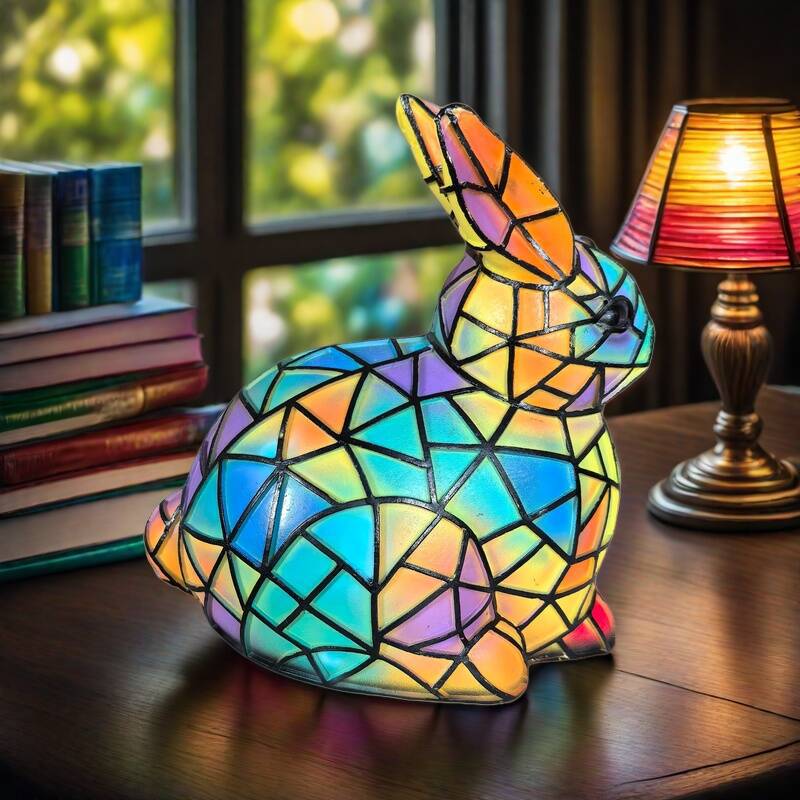 Lapinou – Enchanting Colorful Glass Rabbit Light