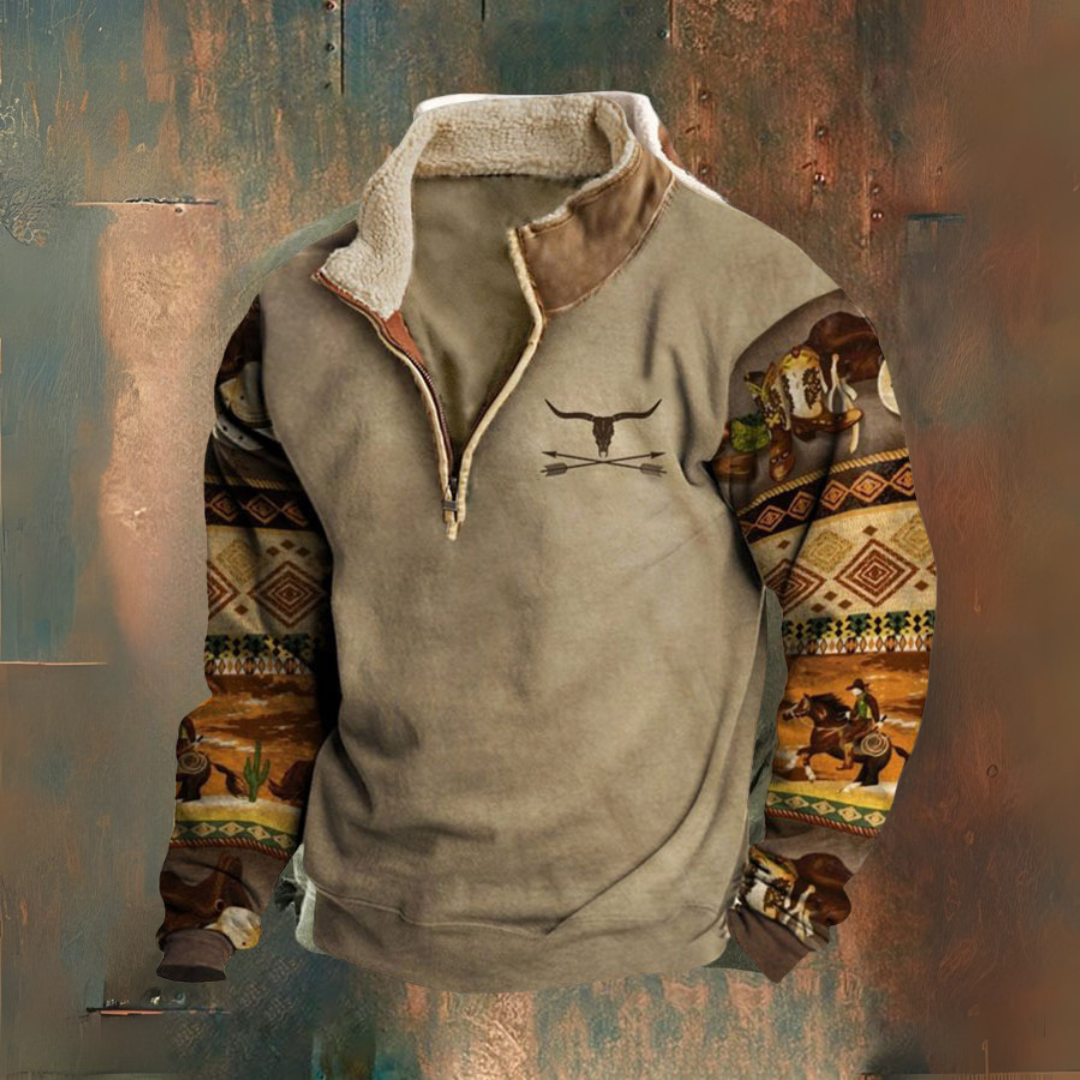 RODEO — Half-Zip Fleece Jacket for Fall-Winter