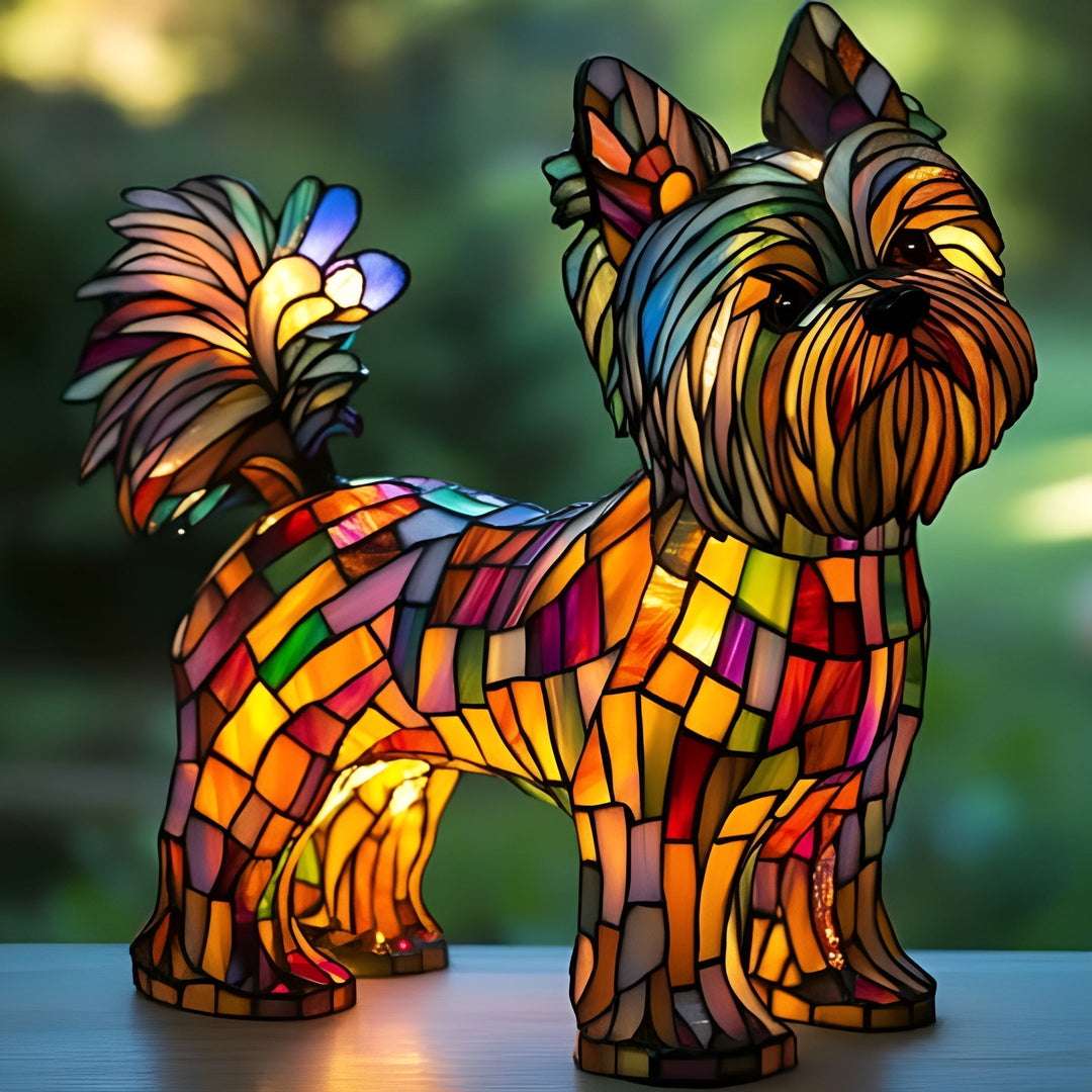 Plume – Enchanting Colored Glass Lamp for Your Dog