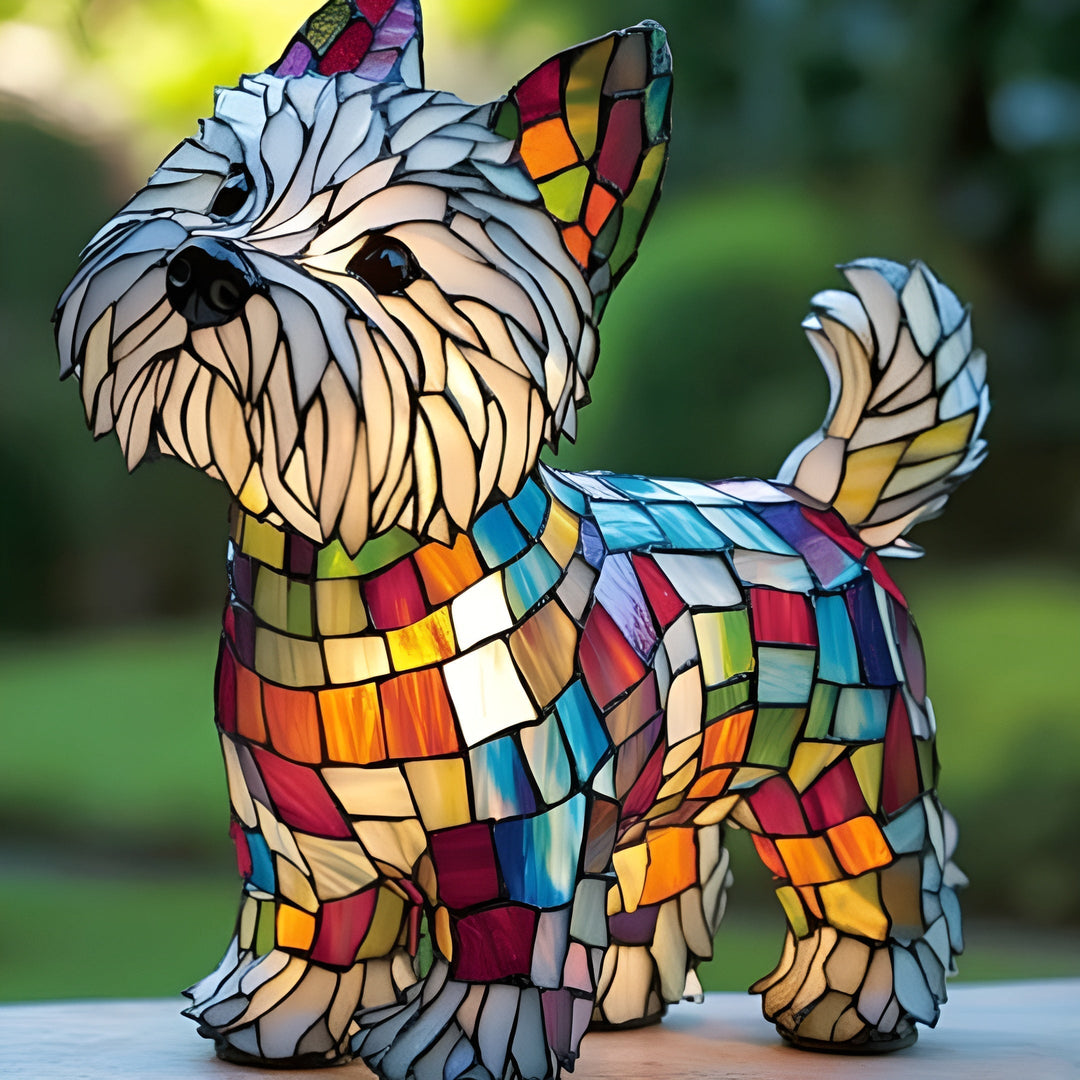 Toutou – Enchanting Colored Glass Dog Lamp