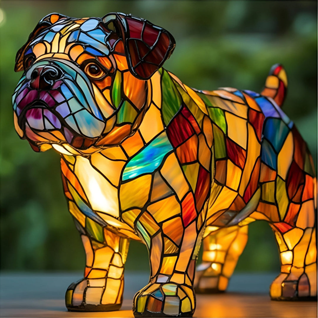 Papou – Enchanting Colorful Glass Lamp for Dogs