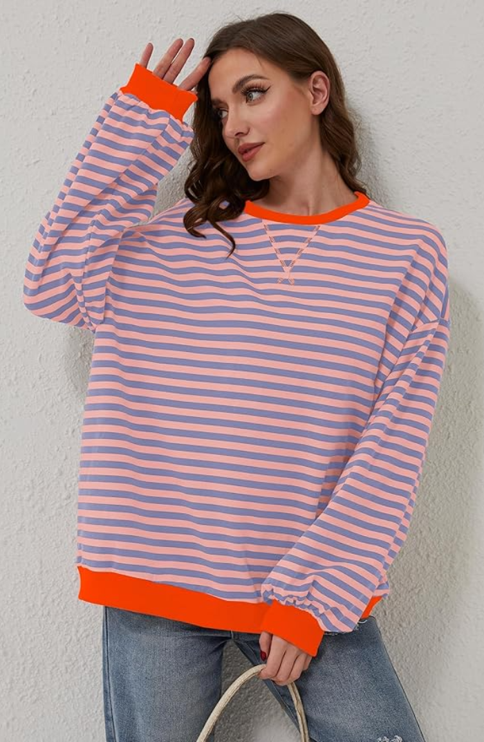 Mana | Oversized Striped Knit Sweater