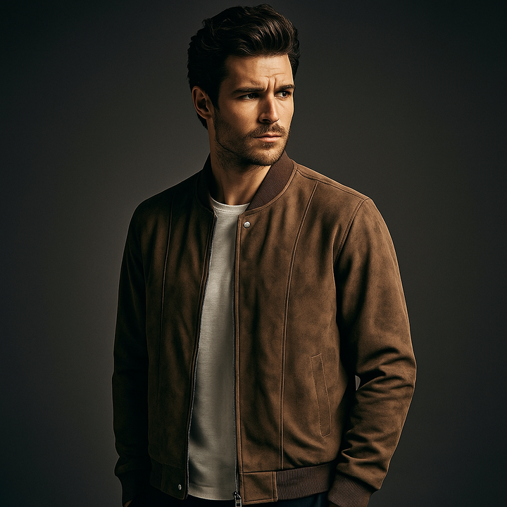 Valeron Suede Bomber Jacket