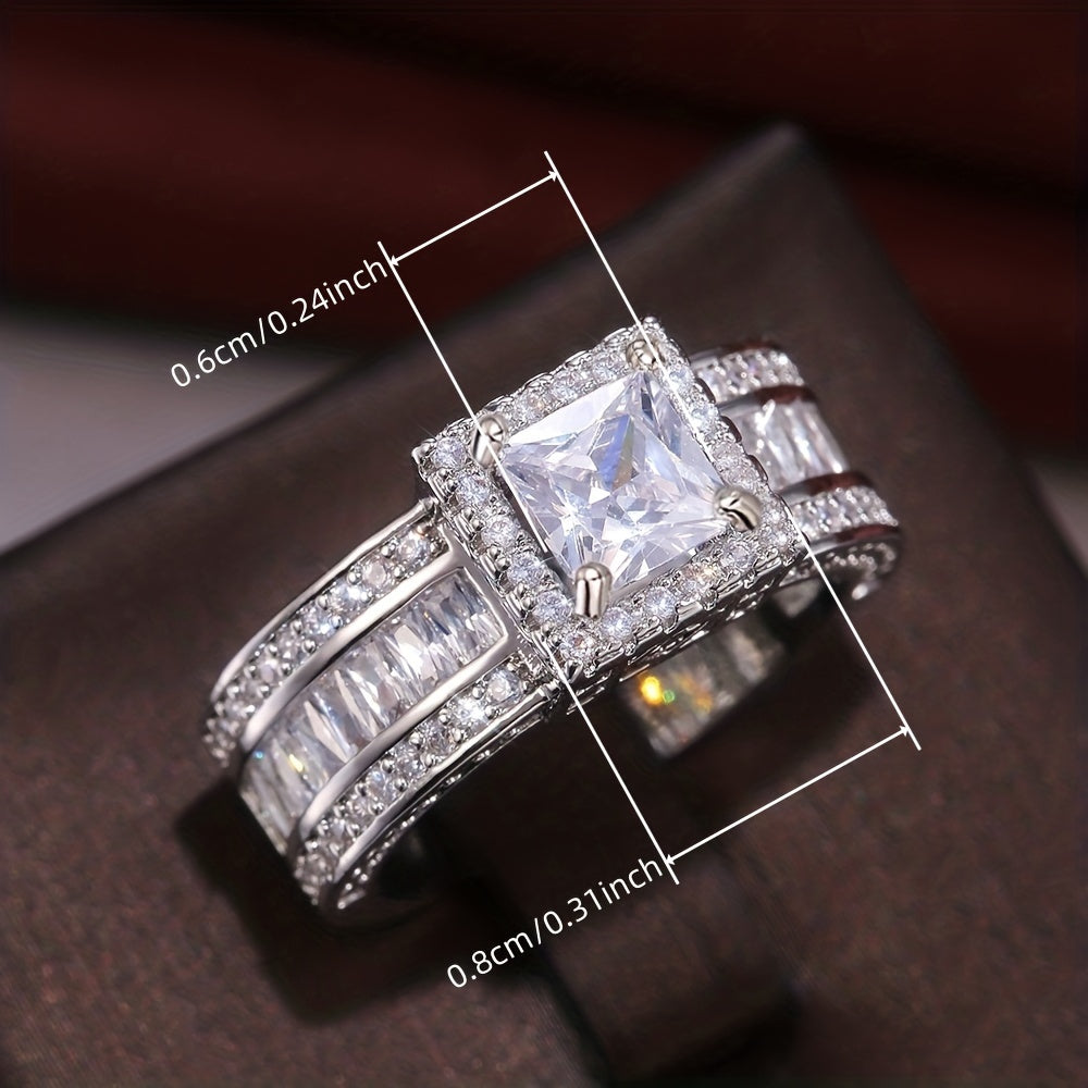 Timeless Square Zirconia Ring