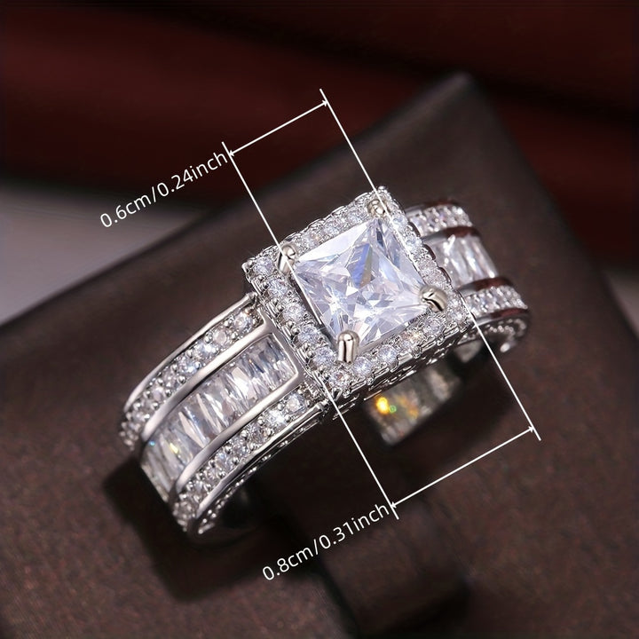 Timeless Square Zirconia Ring