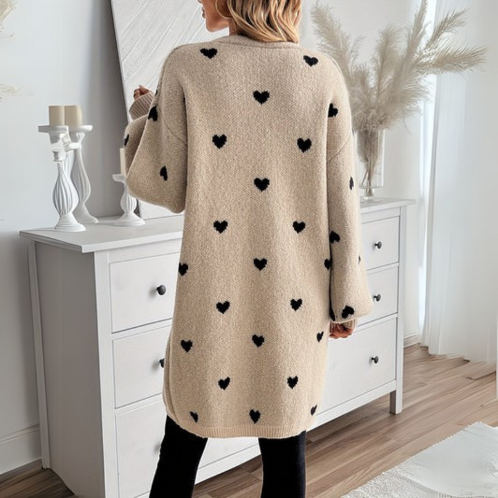 Julia | Heart Patterned Cardigan