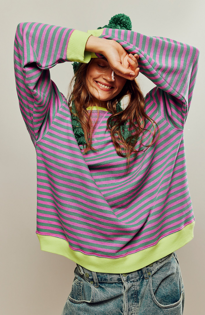 Mana | Oversized Striped Knit Sweater