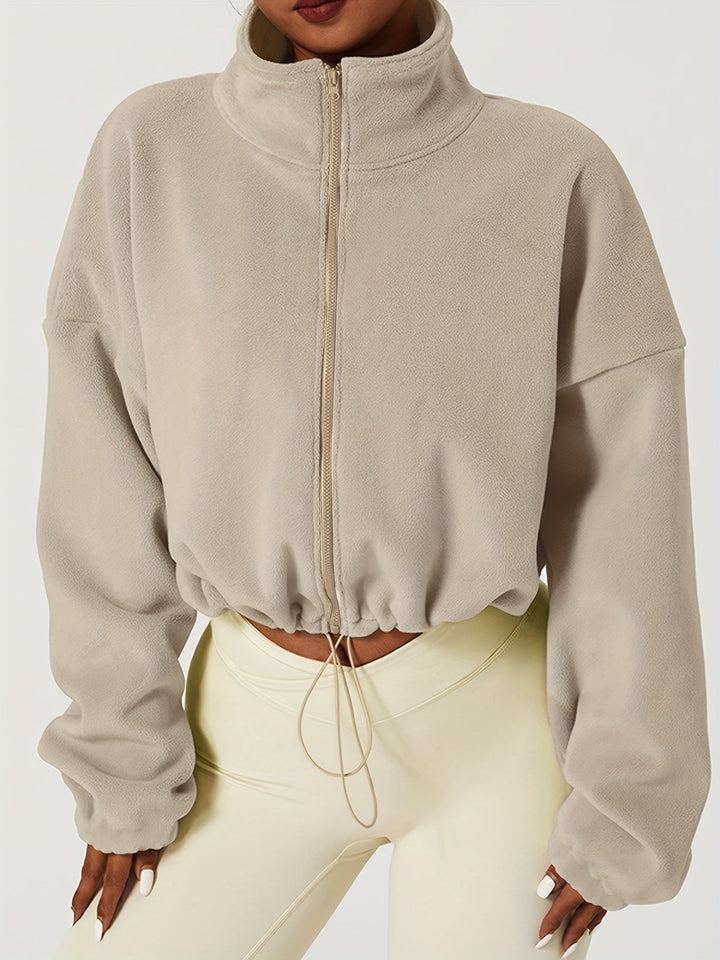 Velexia | Cozy Fleece Cropped Top