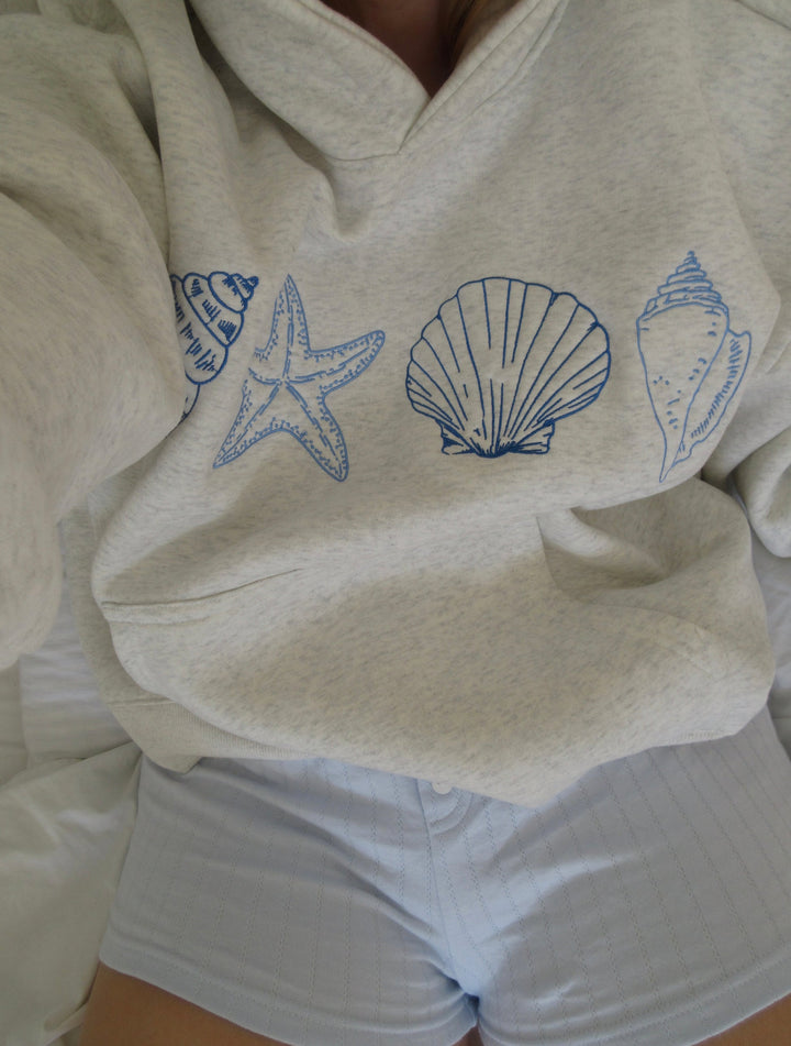 Ocenia | Unisex Shell-Embellished Sweatshirt