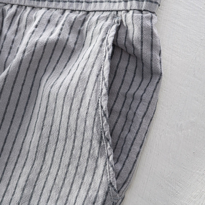 Emilio Pinstripe Cotton Trousers