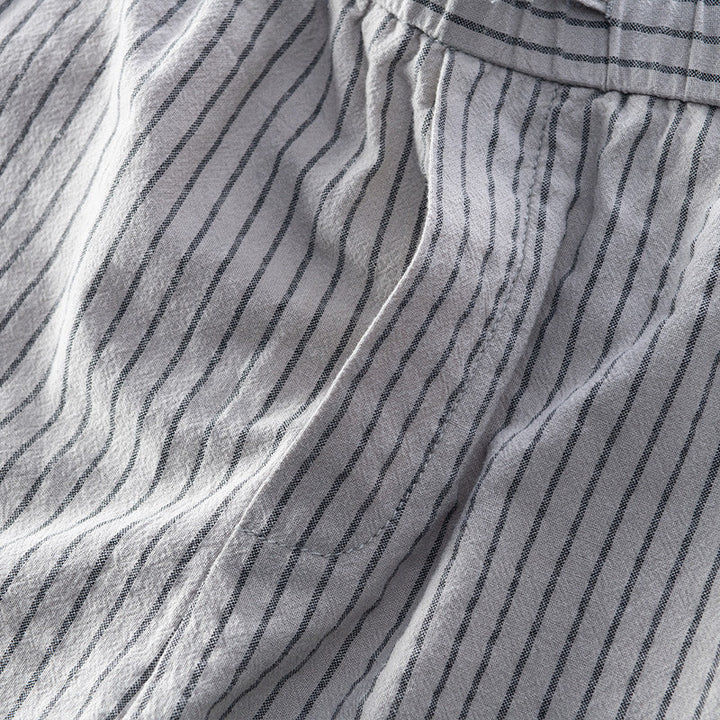 Emilio Pinstripe Cotton Trousers