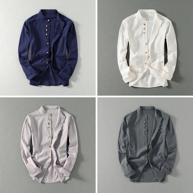 Kyoto Mandarin Linen Shirt