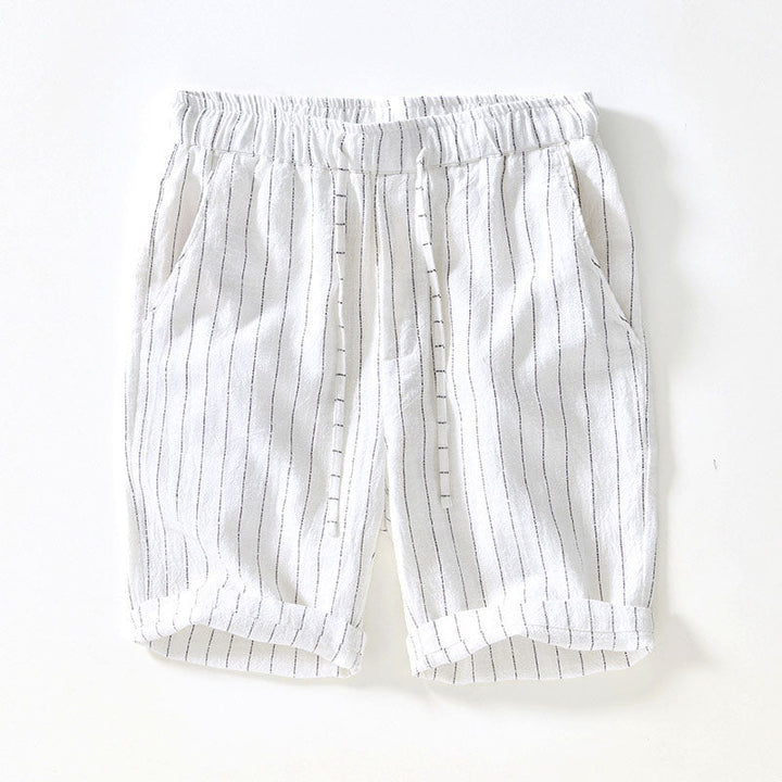 Amalfi Pinstripe Linen Shorts