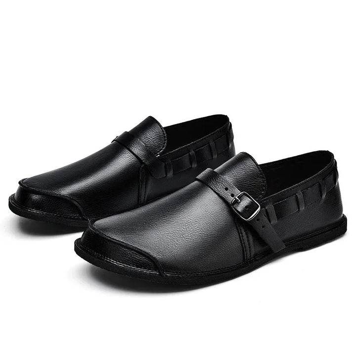 Massimo Burnished Monk Loafers