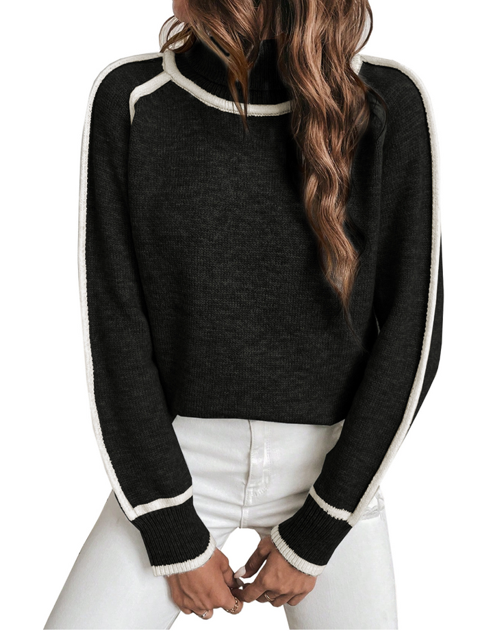 Elle | Women's Cozy Turtleneck Sweater