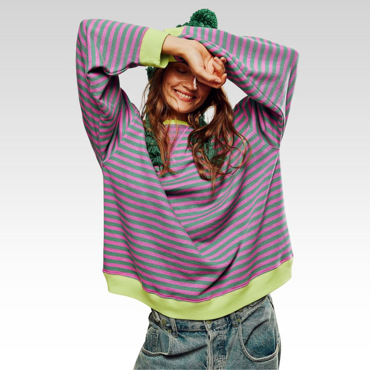 Mana | Oversized Striped Knit Sweater