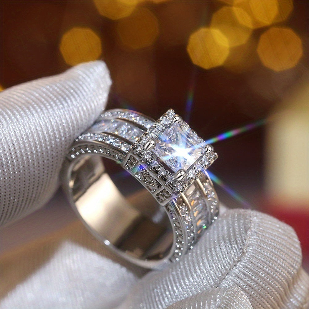 Timeless Square Zirconia Ring