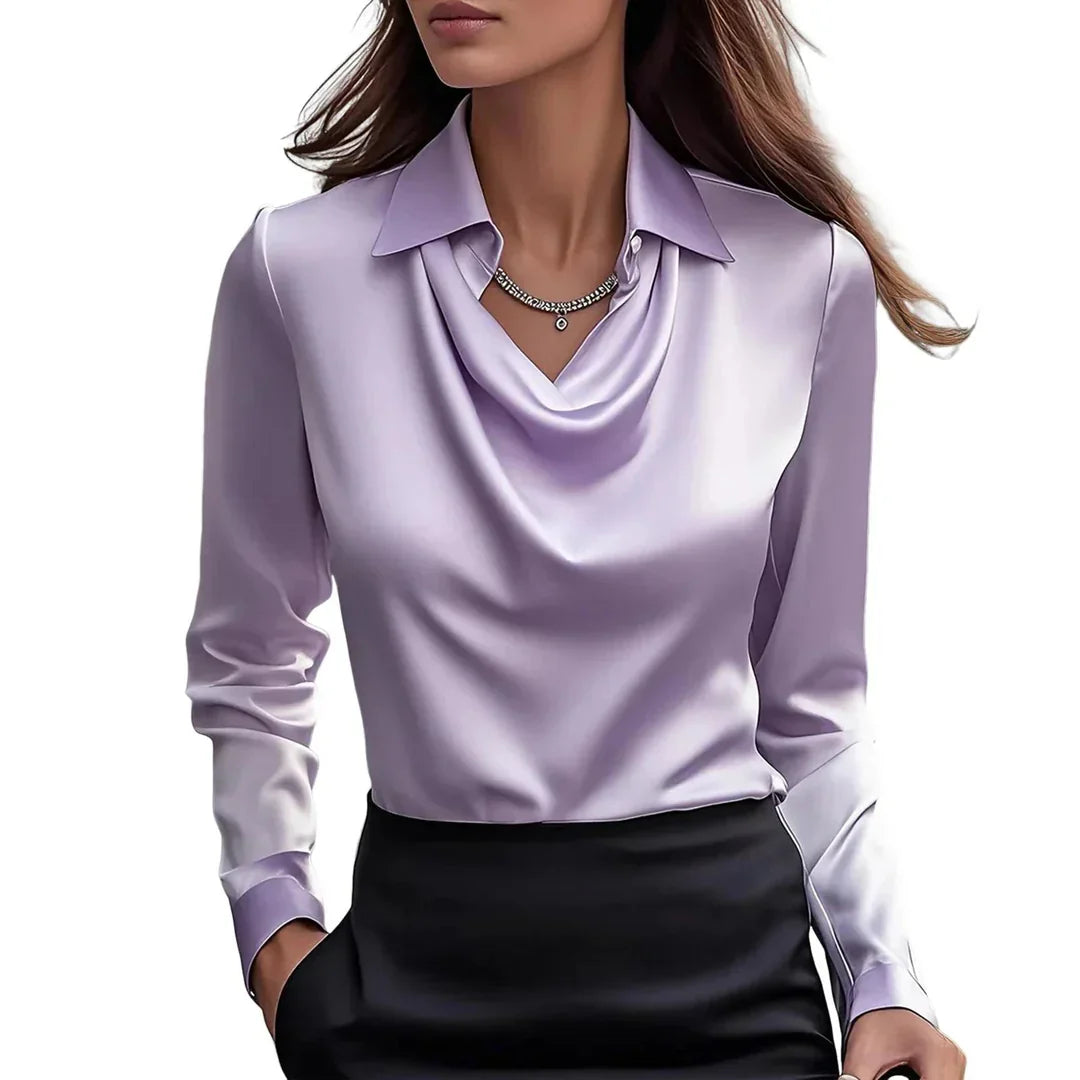 Roselise Satin Neckline Top