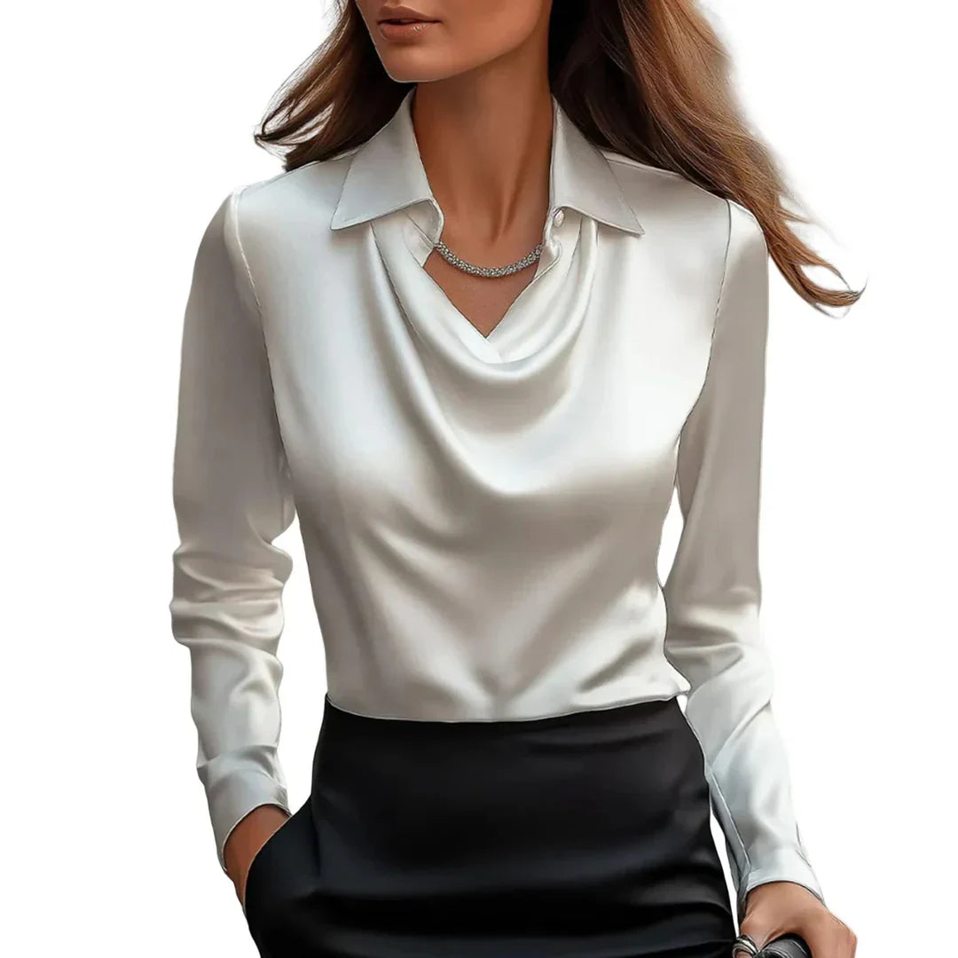 Roselise Satin Neckline Top