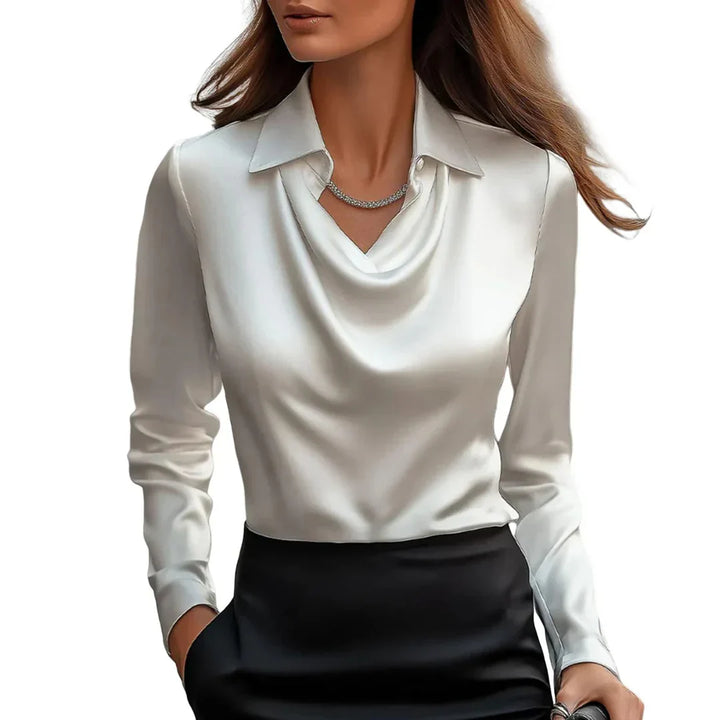 Roselise Satin Neckline Top