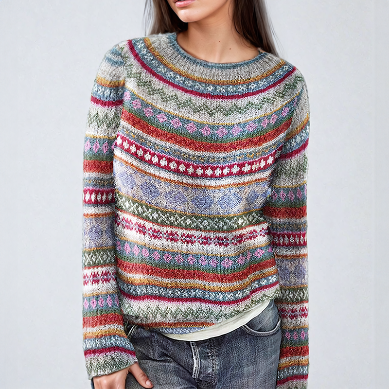 Anna | Timeless Fair Isle Knit Sweater