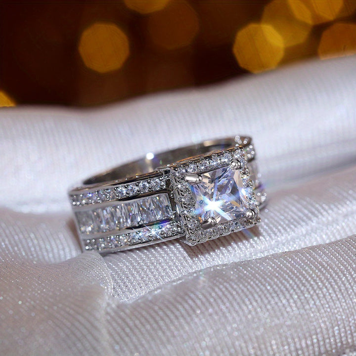 Timeless Square Zirconia Ring