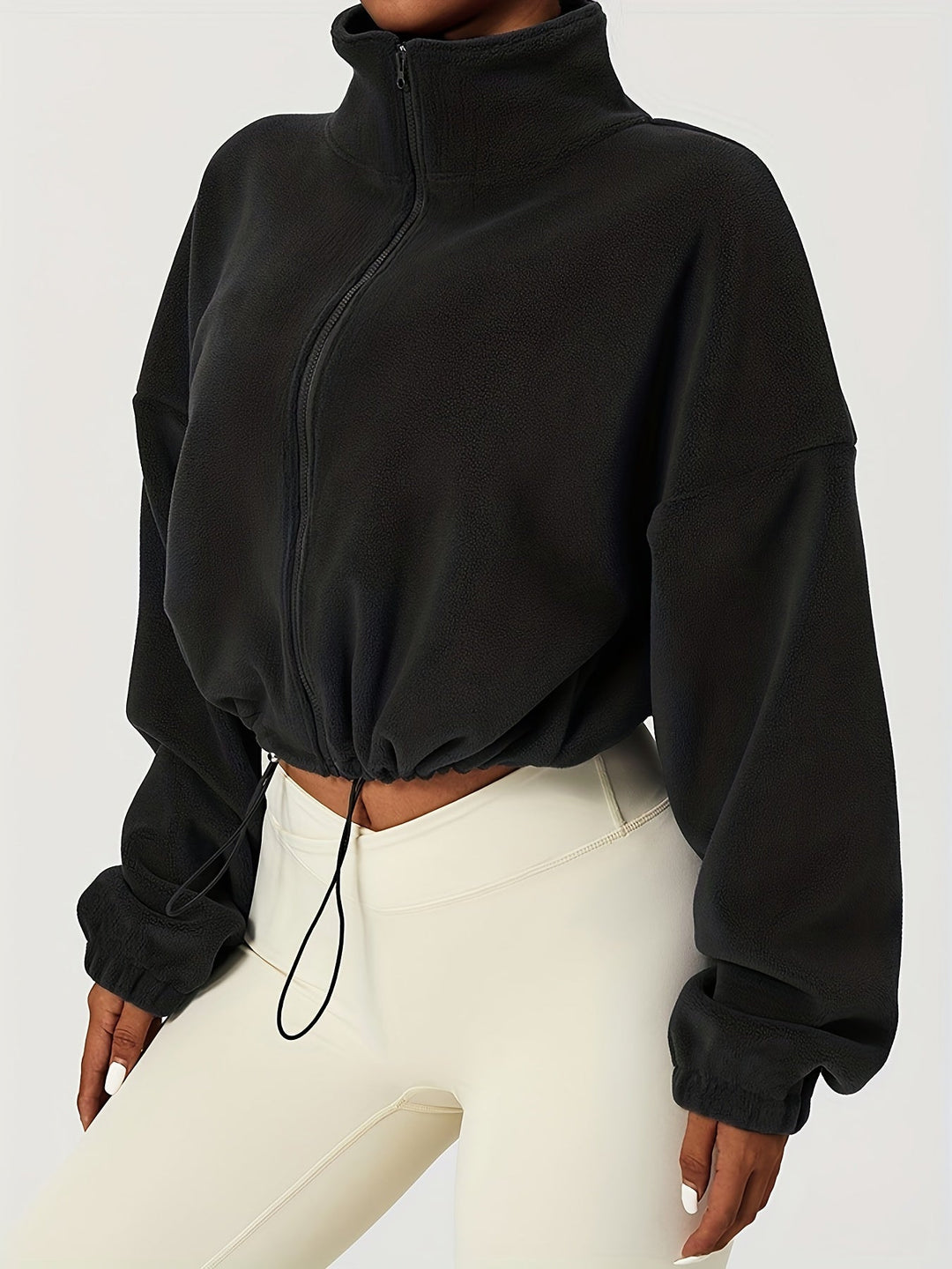 Velexia | Cozy Fleece Cropped Top