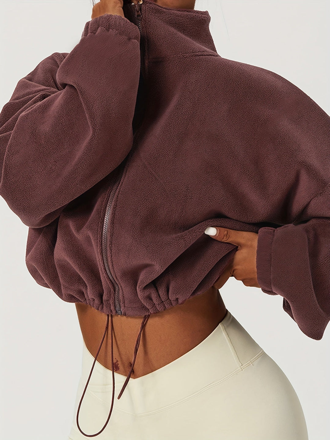 Velexia | Cozy Fleece Cropped Top