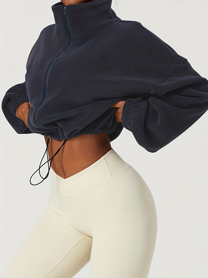Velexia | Cozy Fleece Cropped Top