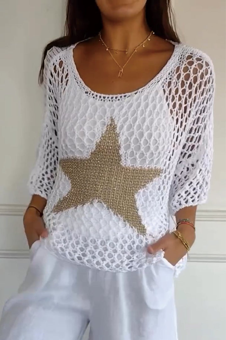 Larissa | Chic Star-Embellished Knit Sweater